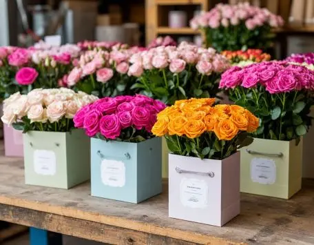 Коробки для цветов с логотипом